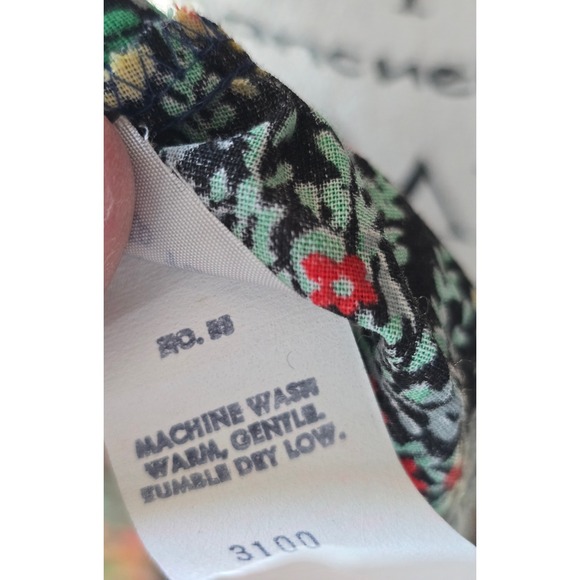 Vintage 70s Queen's Way Black Floral Maxi Dress Size M Retro Boho Summer Hippie - Picture 11 of 13